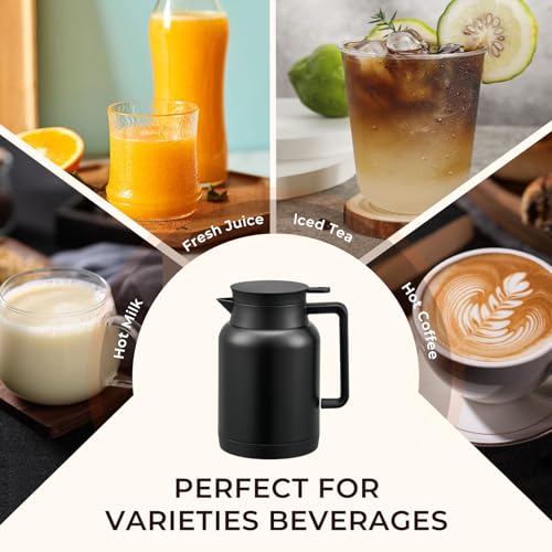 2 Pack 49oz Thermal Coffee Carafe and 15oz Insulated Water Bottle (2 Count)