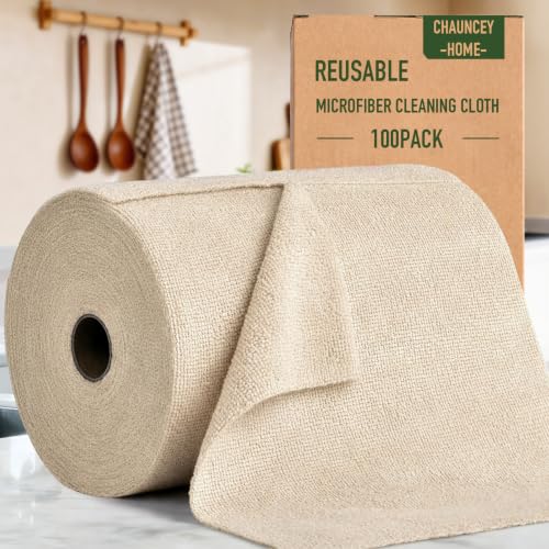 Microfiber Cleaning Cloth Roll (100 Count)