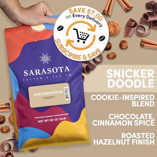 Sarasota Coffee Whole Bean Snickerdoodle Sugar Cookie (80 Ounce)