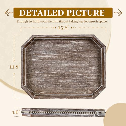 Octagonal Wood Serving Tray