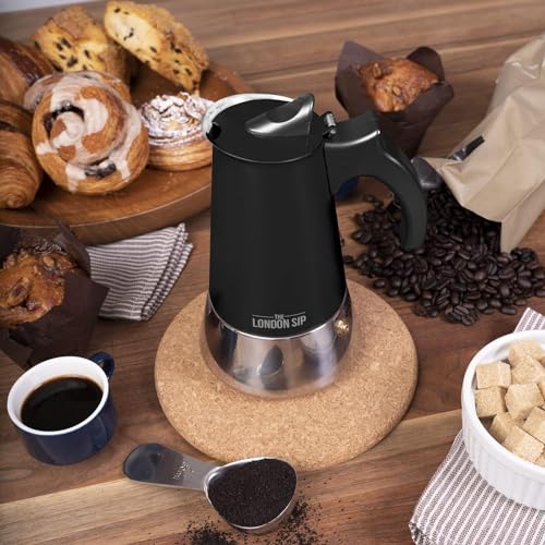 London Sip Stainless Steel Stovetop Espresso Maker Moka Pot Italian Coffee Percolator