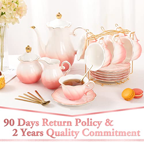 22 pcs Porcelain Tea Set for 6