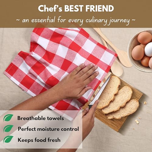 12 Pack Kitchen Towel with Hanging Loop 16x26 inches (12 Count)