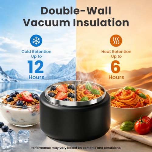 26oz Soup Thermo for Hot Food Kids with Buckle Lid Insulated Vacuum Food Jar Wide Mouth Leakproof Stainless Steel Lunch Container