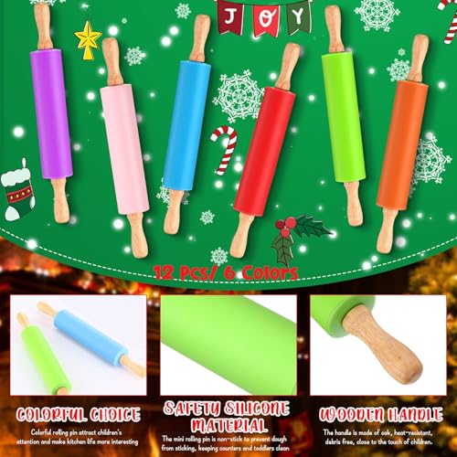 12 Pcs Small Rolling Pin Kids 12 Inch (12 Count)
