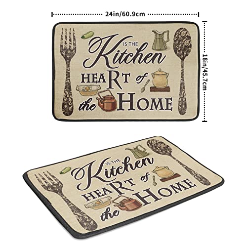 Dish Drying Mat The Kitchen is The Heart of The Home