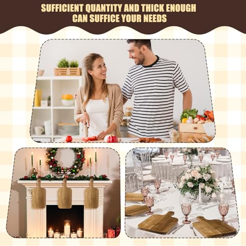 6 Pcs Wood Cutting Boards Bulk Thicken with Handle Kitchen (6 Count)