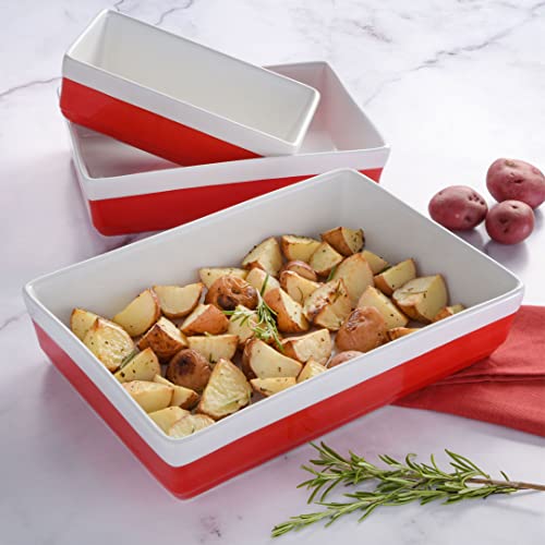 3 Piece Oven to Table Stoneware Bakeware Set