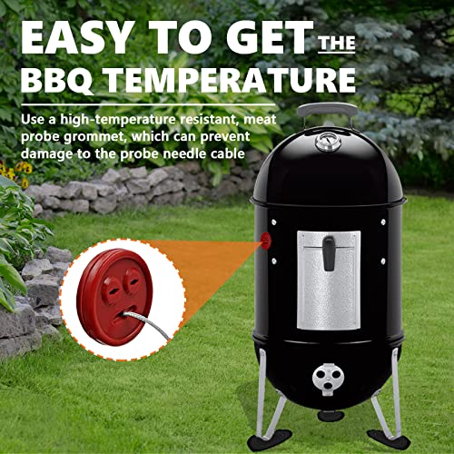 4 Pack Meat Probe Red Grommets for Weber 85037 Smokey Mountain Cookers (4 Count)