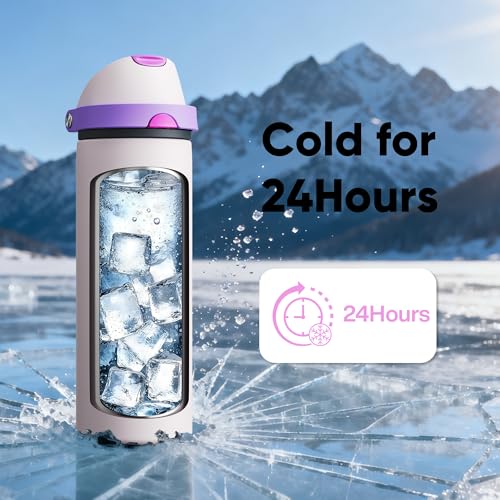 Insulated Water Bottle with Straw