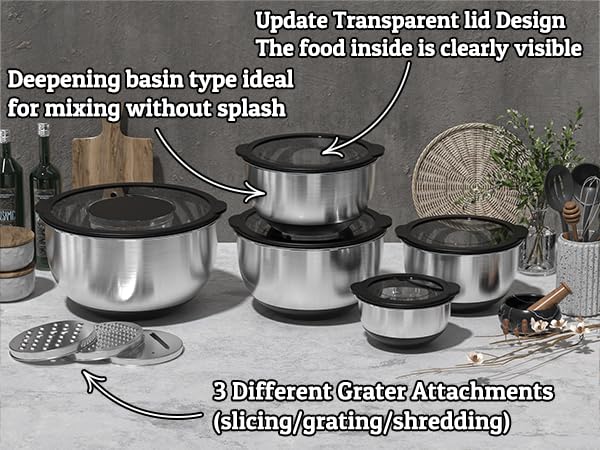 Mixing Bowls with Lids Set (8 Count)