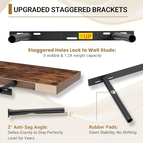 Deep Floating Shelves (2 Count)