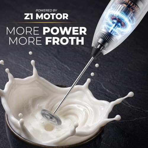 Powerful Milk Frother Wand With Duracell Batteries