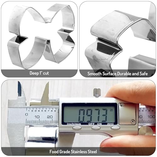 6Pcs Bow Cookie Cutters 3.9" Coquette Bowknot Shape Cookie Cutting Molds Biscuit Cutters for Women Birthday Wedding Baby Shower DIY Craft Baking Supplies (6 Count)