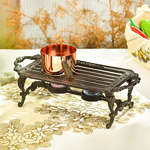 Heavy Duty Cast Iron Teapot Dish Warmer Stable Holder for Tealight Stand