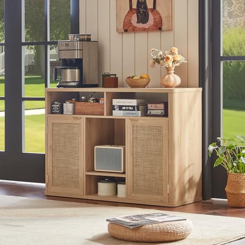 Rattan Wine Bar Cabinet with 2 Doors