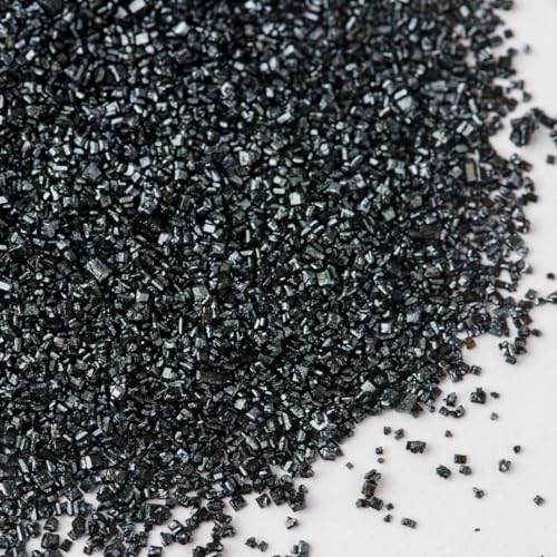 Black Sanding Sugar Crystals for Baking & Decorating (5.11 Ounce)