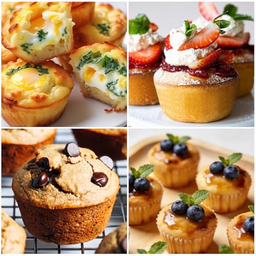 Silicone Mini Muffin Pan 3 Pack 24 Cups Nonstick Mini Cupcake Pan for Baking Muffins Cupcakes Egg Bites Fat Bombs (3 Count)