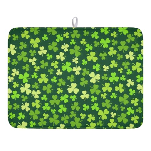 St. Patrick's Day Dish Drying Mat for Kitchen Counter