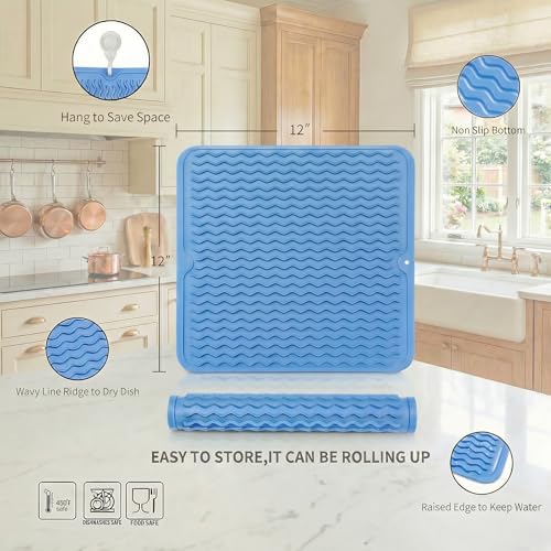 Silicone Dish Drying Mat for Multiple Usage
