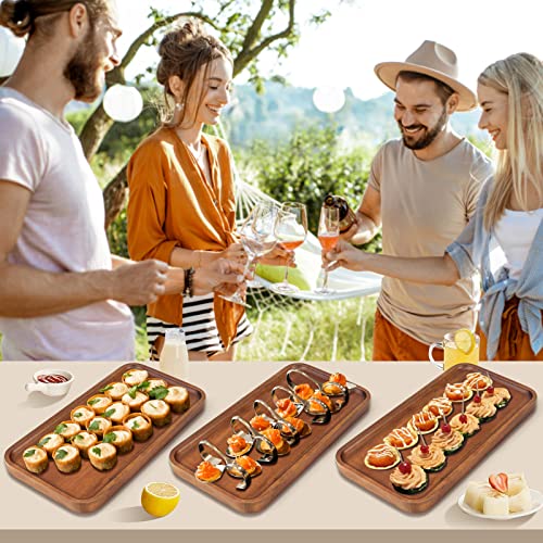 Large Wooden Tray Acacia Wood Charcuterie Boards Party Food Serving Platter