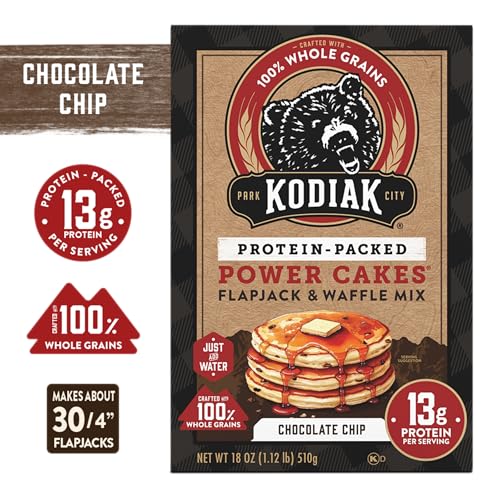 Kodiak Power Cakes Chocolate Chip Pancake & Waffle Mix (108 Ounce)