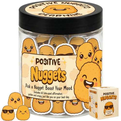 Positive Chicken Nuggets Jar with 60 Affirmation Cards