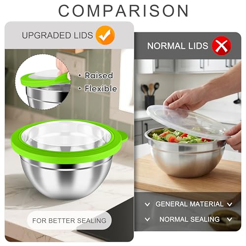 Mixing Bowls with Airtight Clear Lids (6 Count)