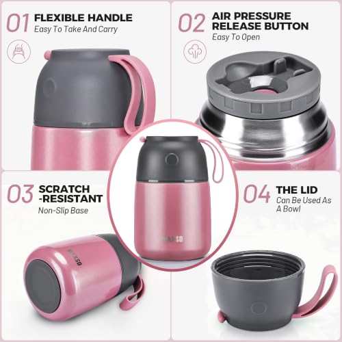 Insulated Food Jar for Hot & Cold Food for Kids Adult