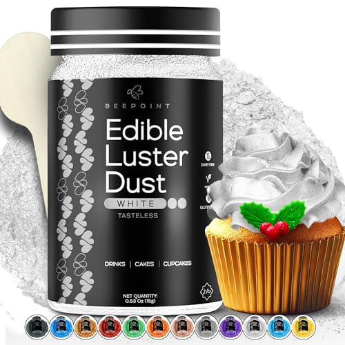 White Edible Luster Dust 15g