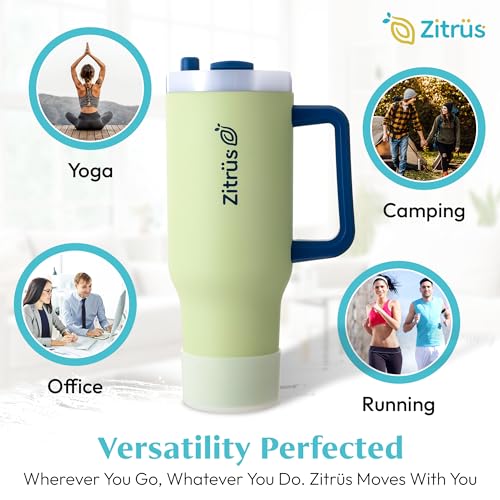 40 oz Tumbler with Handle and Straw