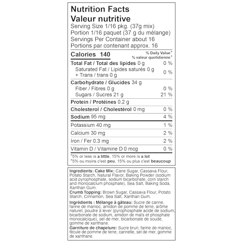 Gluten Free Coffee Cake Gourmet Baking Mix with Crumb Topping; Non (21 Ounce)