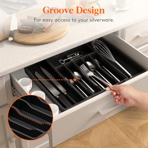 Extra Large Silverware Drawer Organizer