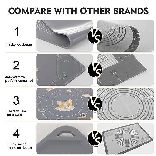 Silicone Baking Mat Sheet and Pastry Dough Cutter