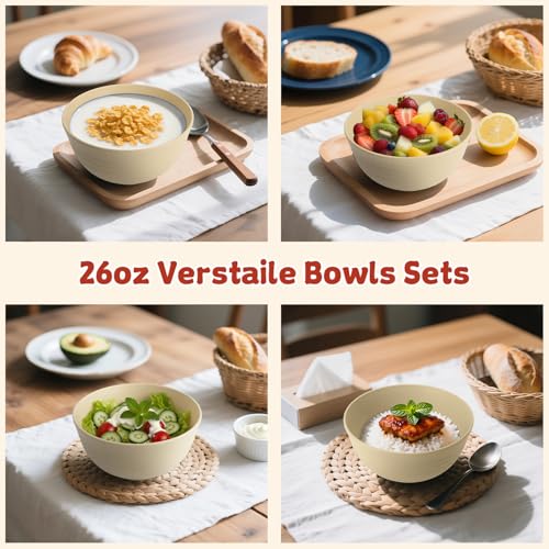 6 piece Wheat Straw Bowls Set 26oz