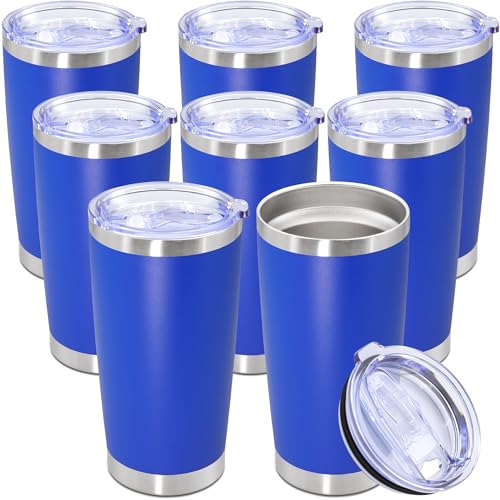 20oz Tumbler Stainless Steel Tumbler Coffee Tumbler with Lid Dark Blue