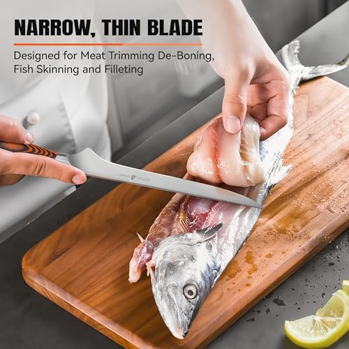 Boning Knife 7 inch Sharp Fillet Knife for Trimming Meat with Bones