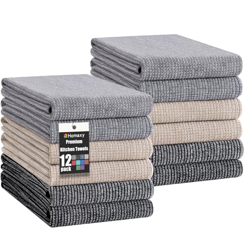380 GSM Cotton Premium Kitchen Towels 12 Pack (12 Count)