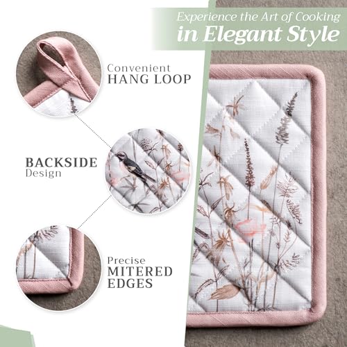 100% Cotton Oven Mitt & Pot Holder Set