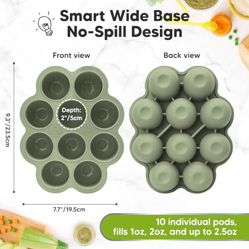 Silicone Food Freezer Trays with Lid