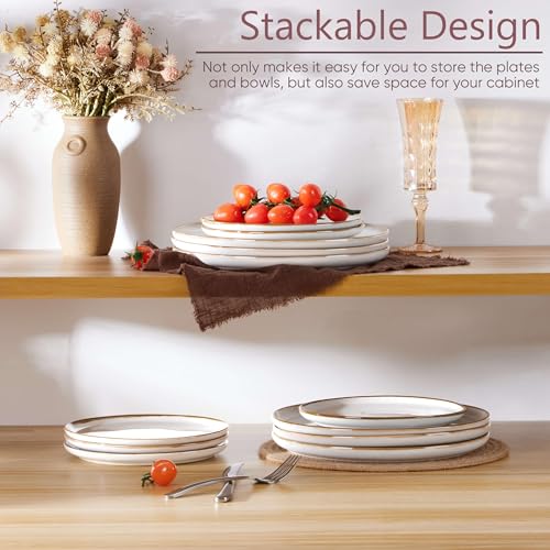 Ceramic 10.43 Inch Dinner Plates Set of 6