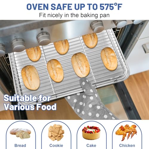 Cooling Rack 16.6” x 11.45” Stainless Steel Wire Baking Rack