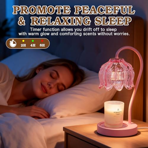 Flower Candle Warmer Lamp with Timer