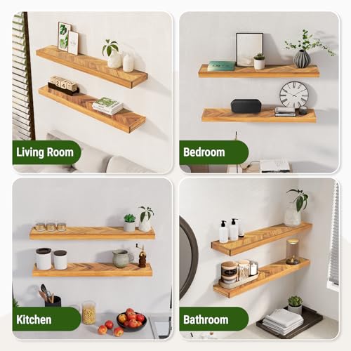 48'' Chevron Floating Shelves for Wall (2 Count)