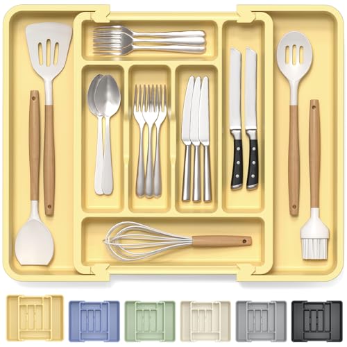 Large Silverware Organizer for Kitchen Drawer & Utensils