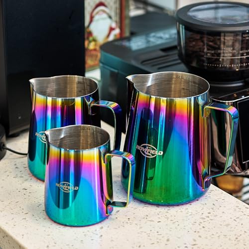 Milk Frothing Pitcher 12oz Stainless Steel for Cappuccino Latte Art