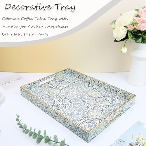 Rectangle Plastic Serving Tray with Handles