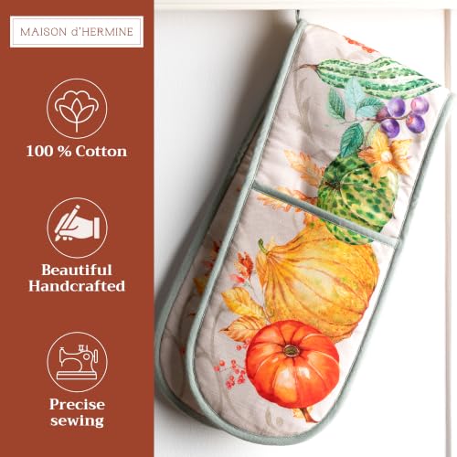 Double Oven Mitts 100% Cotton Double Oven Glove