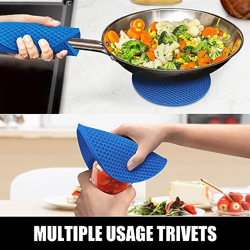 Silicone Oven Mitts and Pot Holders Sets
