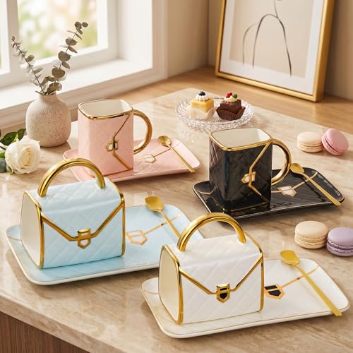 Handbag Coffee Mug Set (4 Count)